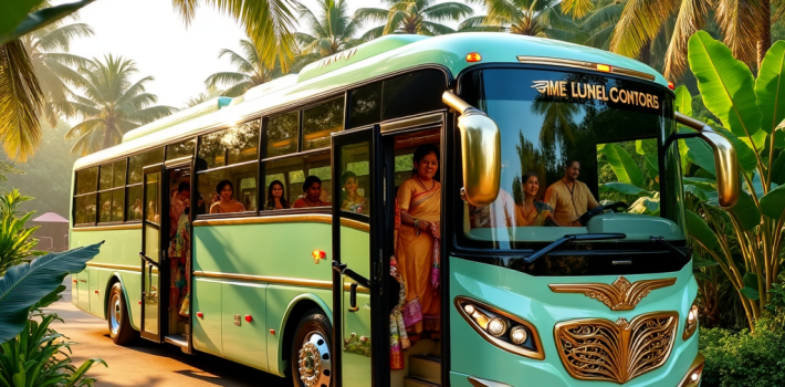 Hire a Private Bus for Weddings & Family Functions in Kerala | Anpin Travels